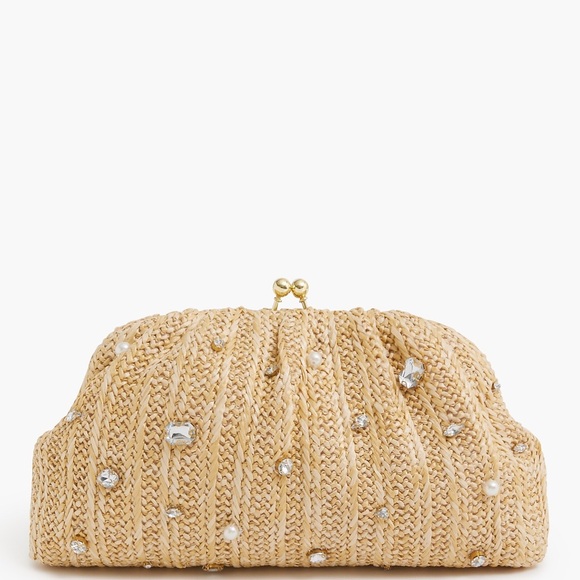 J. Crew Gold Embellished Clutch - Picture 1 of 5